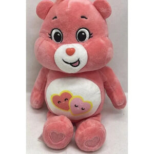 Care Bears 9" Plush Pink Love-a-Lot Hearts Bear 2021 tongue Stuffed Animal